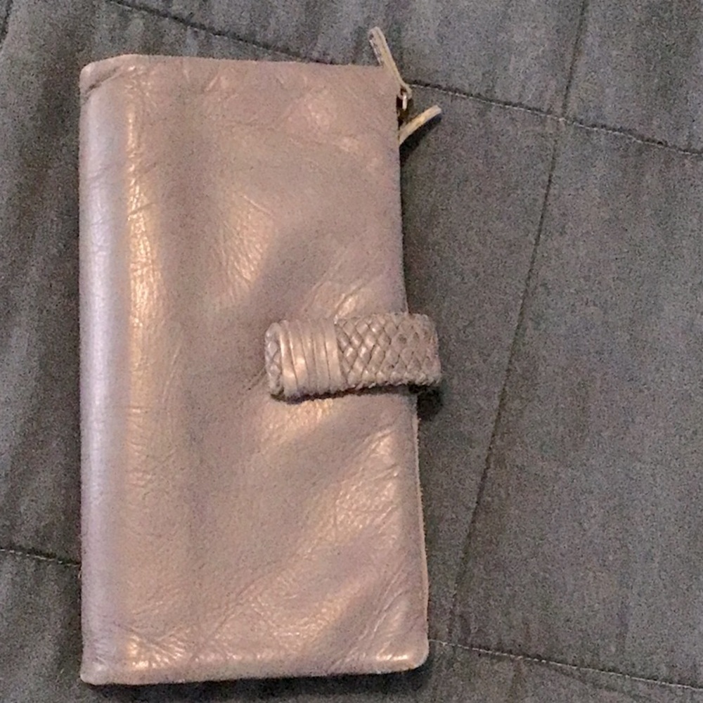 Super soft deep blue/grey wallet.